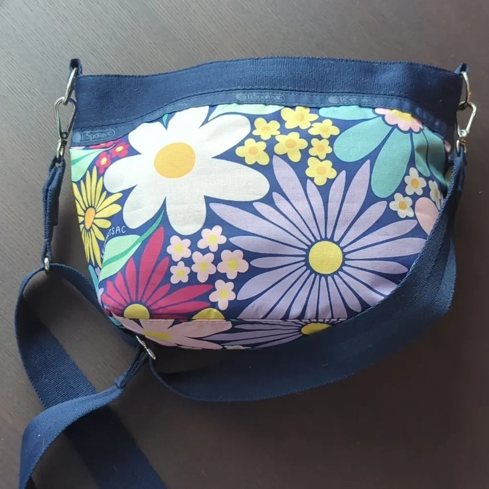 Lesportsac Merimecco Style retro Pop Art Floral Crossbody Shoulder Bag - Picture 3 of 17